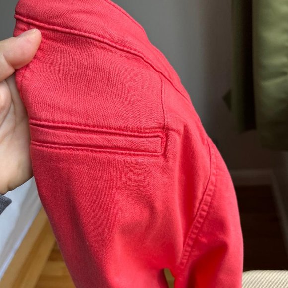 NWT Anthropologie Pilcro High-Rise Demin Legging Capri in Watermelon - 28/Sz 6 - Picture 9 of 11